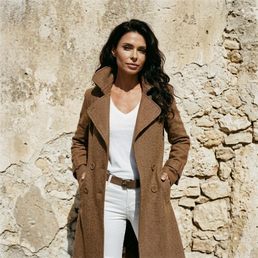 Talbos Closet - Vesen | Double-Breasted Textured Coat Women