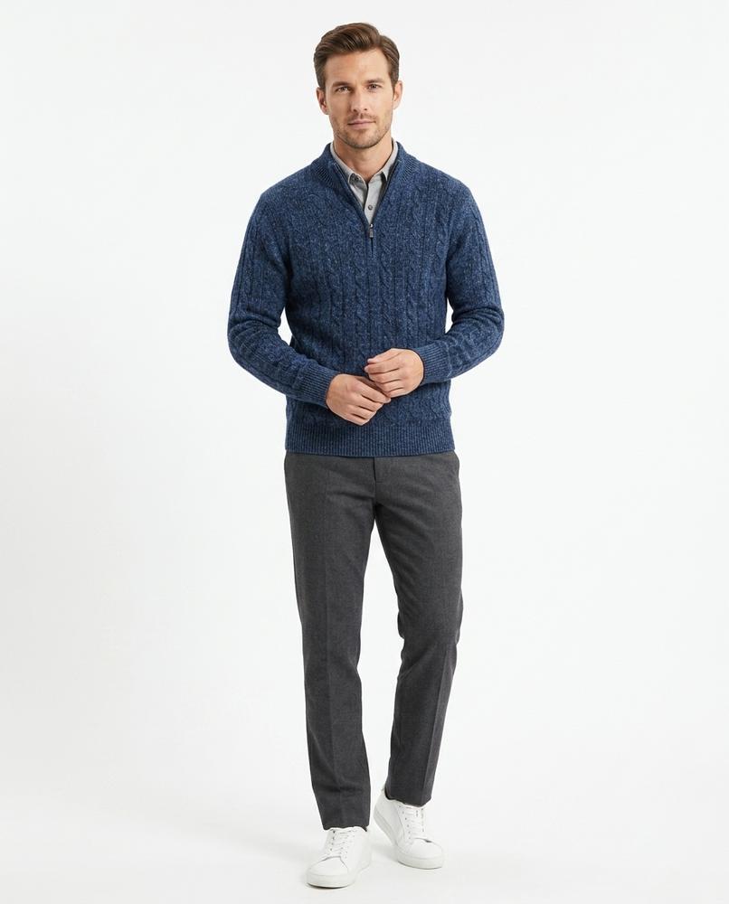 Talbos Closet - Veram | Cable-Knit Half-Zip Sweater Men
