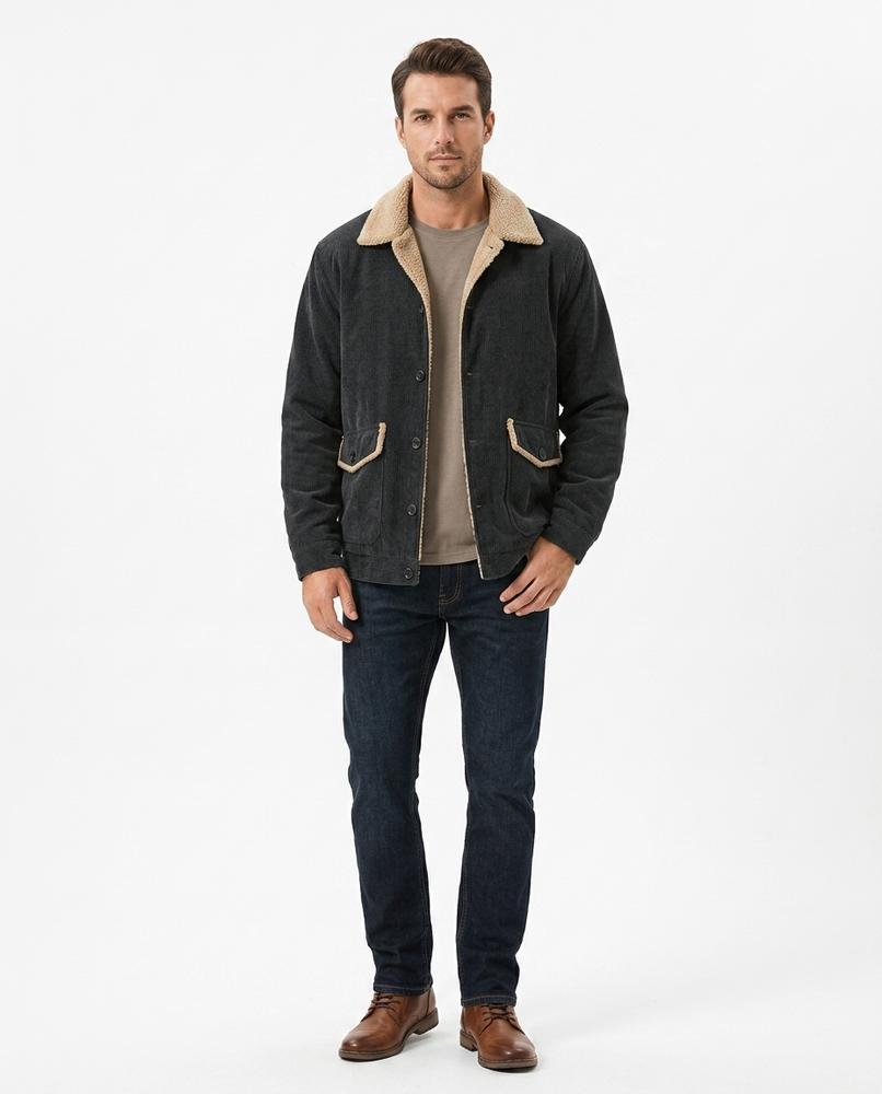 Talbos Closet - Rihal | Sherpa-Lined Corduroy Jacket Men
