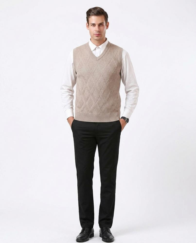 Talbos Closet - Vinor | Knitted V-Neck Vest Men