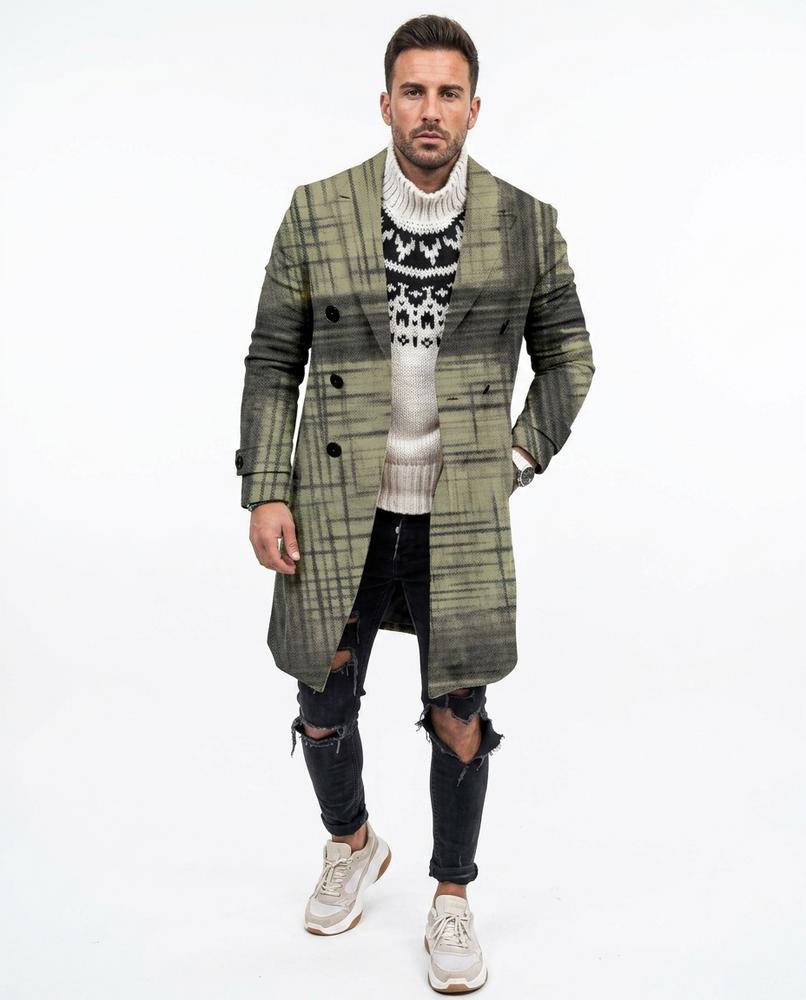 Talbos Closet - Ralen | Plaid Double-Breasted Coat Men