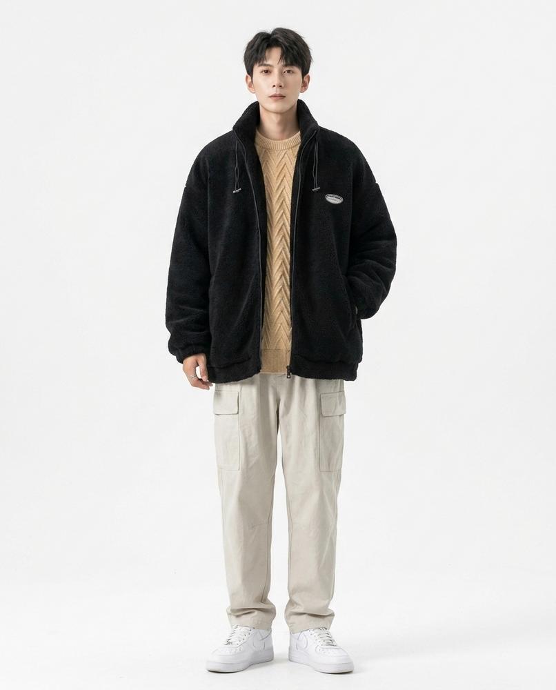 Talbos Closet - Samer | Fleece Stand-Collar Jacket Men