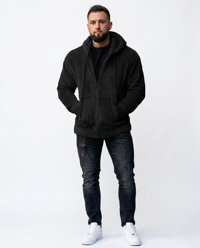 Talbos Closet - Niven | Plush-Knit Zip-Up Jacket Men