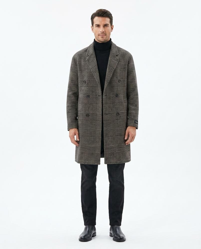Talbos Closet - Cotor | Plaid Double-Breasted Coat Men