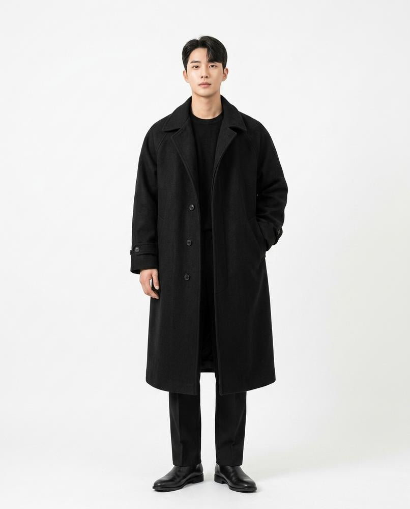 Talbos Closet - Dalin | Relaxed Fit Single-Breasted Coat Men