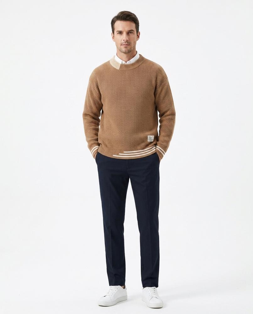 Talbos Closet - Kevin | Rib-Knit Striped Sweater Men
