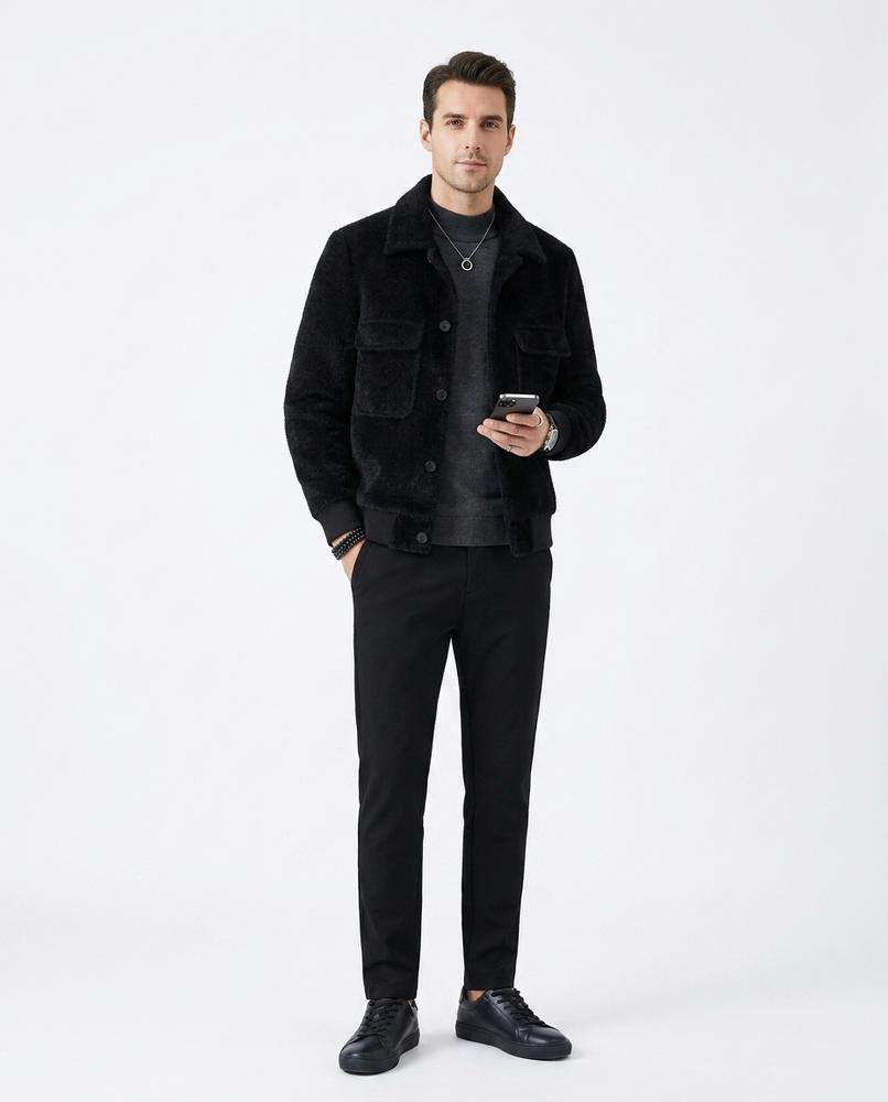 Talbos Closet - Tisan | Textured Button-Front Jacket Men