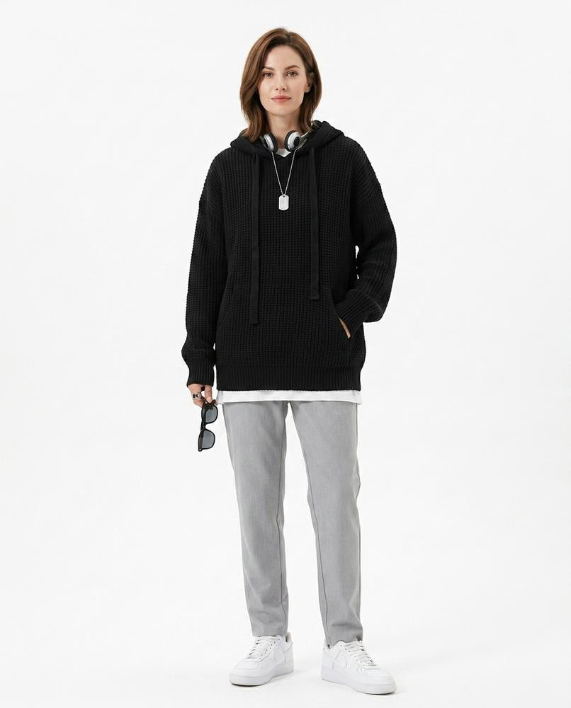 Talbos Closet - Canor | Waffle-Knit Loose-Fit Hoodie Unisex