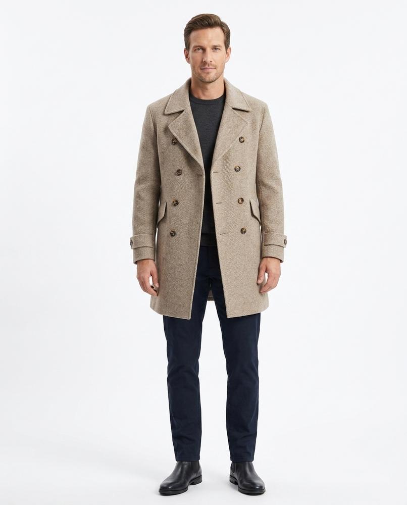 Talbos Closet - Dahal | Double-Breasted Textured Coat Men