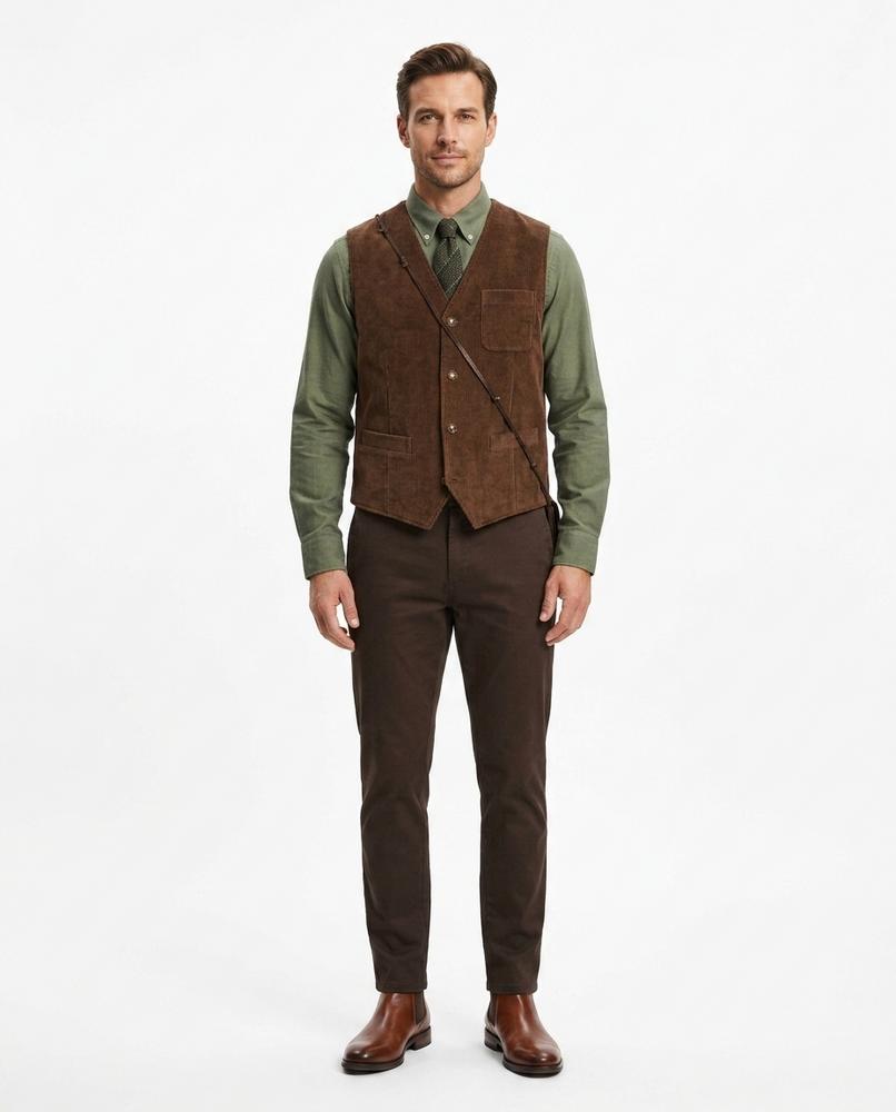 Talbos Closet - Arsol | Suede Button-Front Vest Men