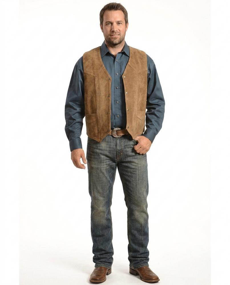 Talbos Closet - Laver | Suede Snap-Button Vest Men