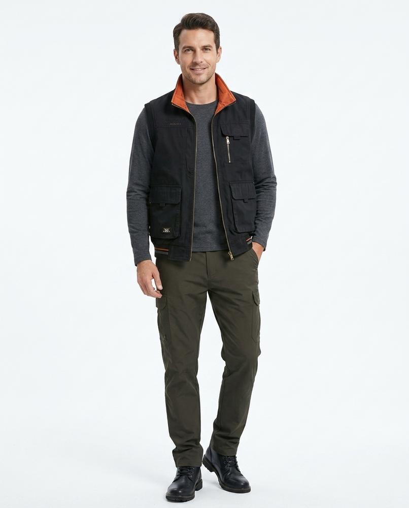 Talbos Closet - Arkar | Multi-Pocket Zip-Up Vest Men