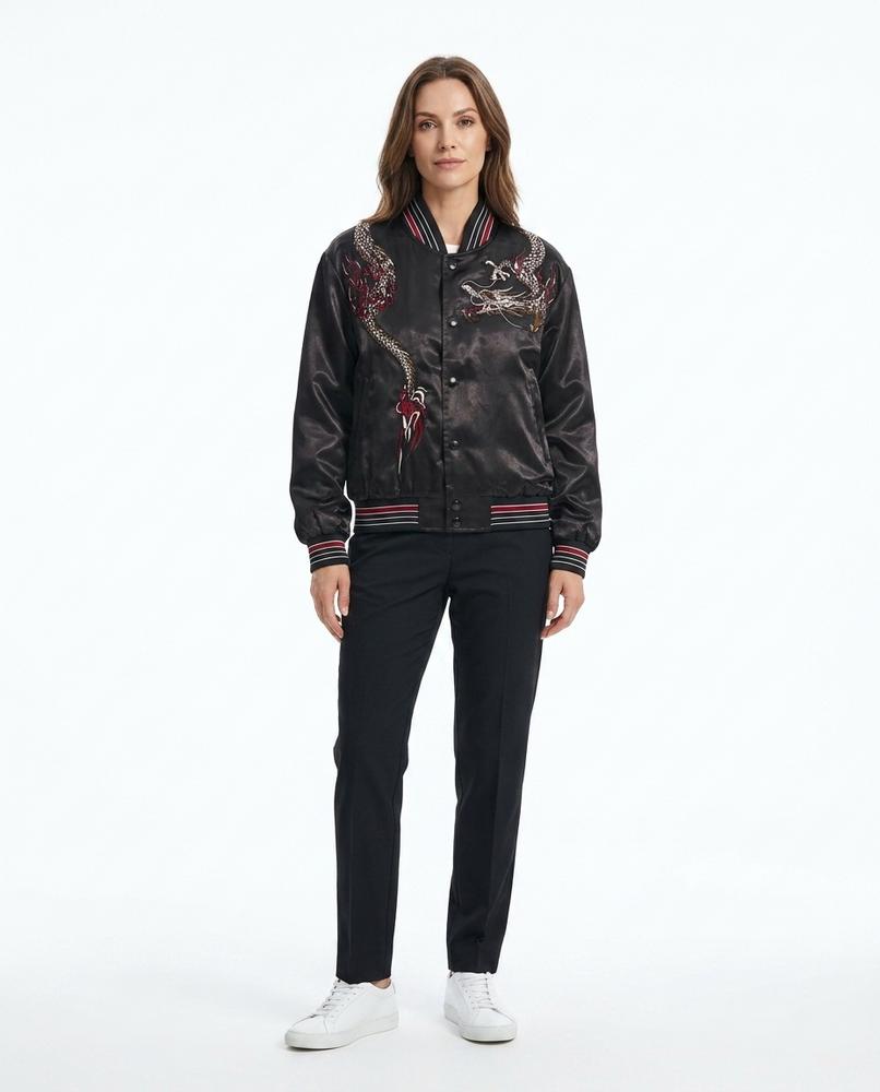 Talbos Closet - Ralar | Embroidered Satin Jacket Women