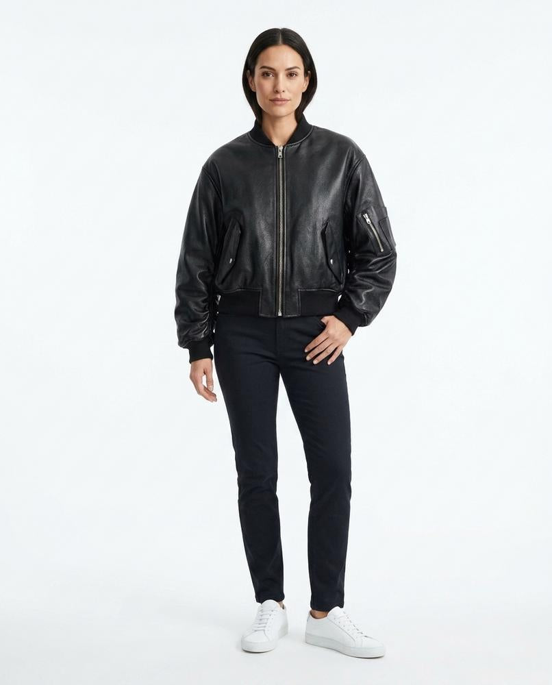 Talbos Closet - Arser | Leather Bomber-Style Jacket Women