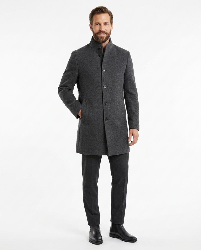 Talbos Closet - Nelar | Slim-Fit High-Collar Coat Men