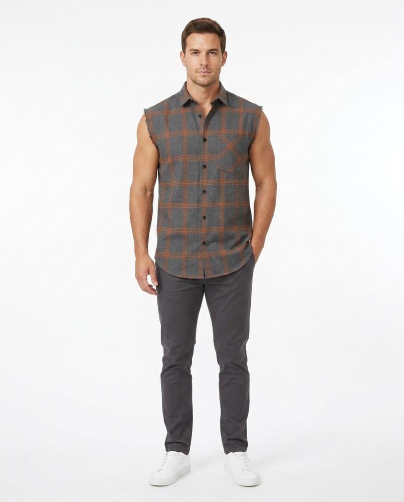 Talbos Closet - Zerel | Sleeveless Plaid Shirt Men