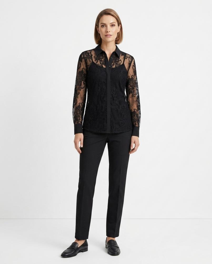 Talbos Closet - Sesen | Sheer Lace Slim-Fit Blouse Women