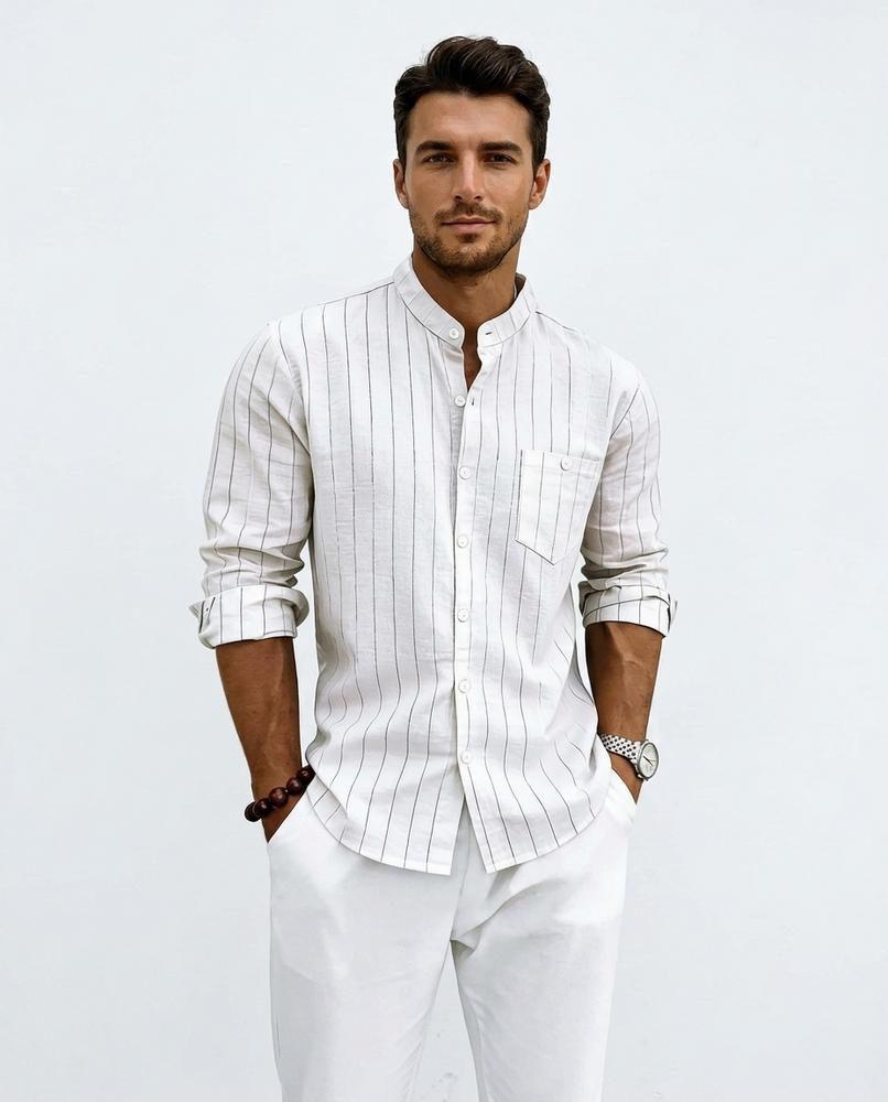 Talbos Closet - Vamel | Striped Linen Shirt Men