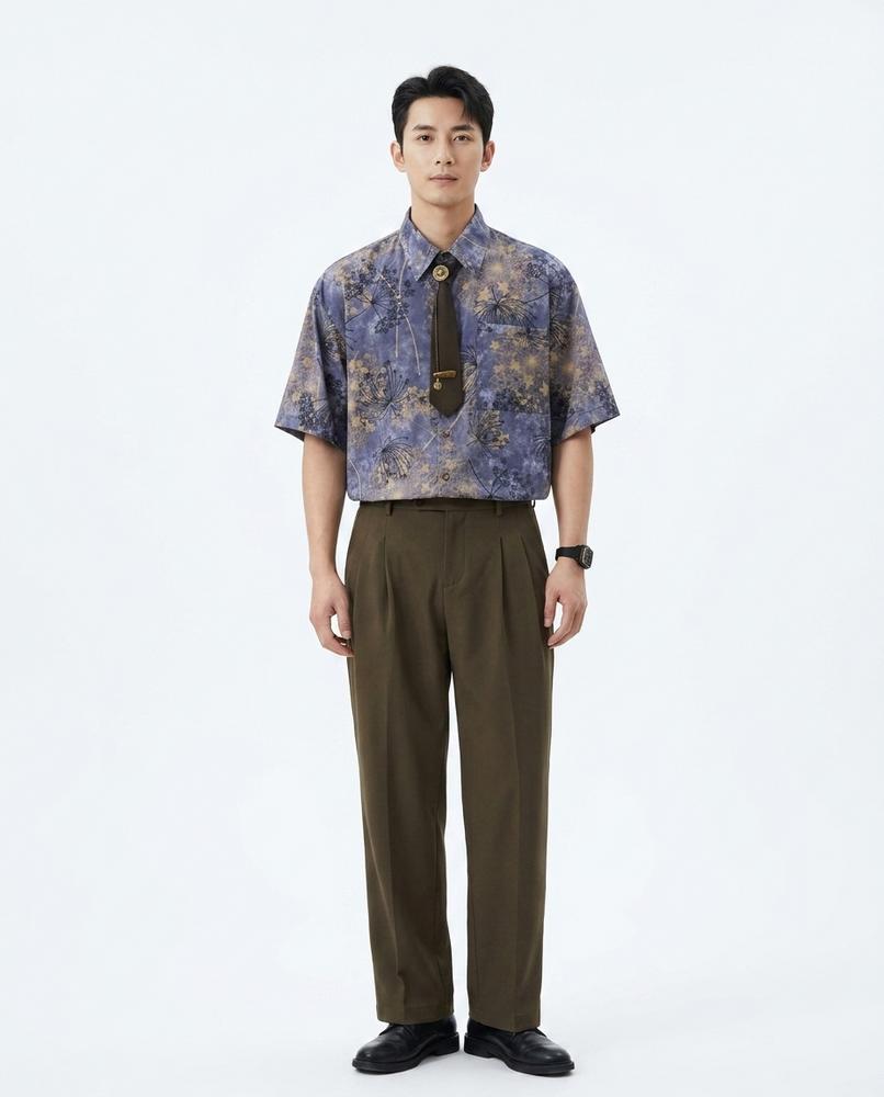Talbos Closet - Almon | Patterned Short-Sleeved Shirt Men