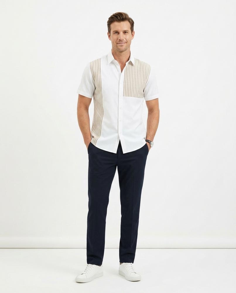 Talbos Closet - Lolan | Color-Block Striped Shirt Men