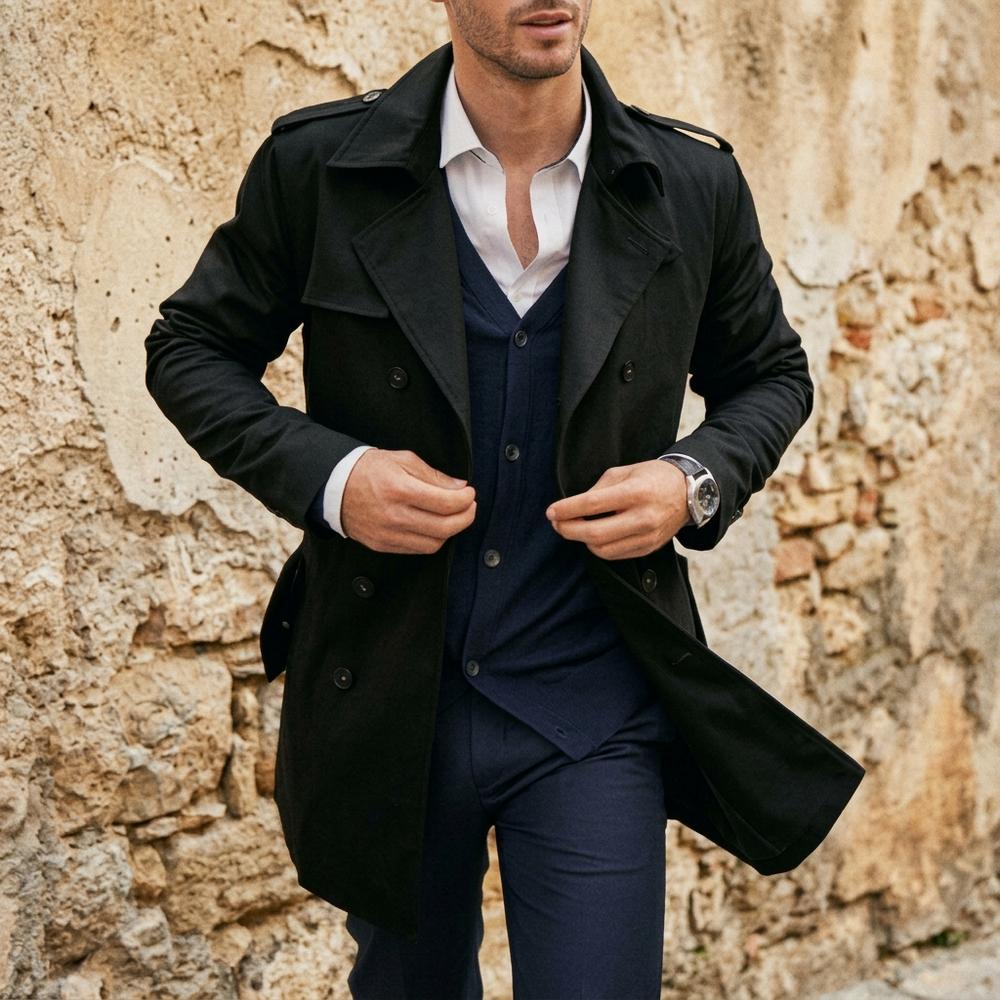 Talbos Closet - Rasol | Double-Breasted Lightweight Coat Men
