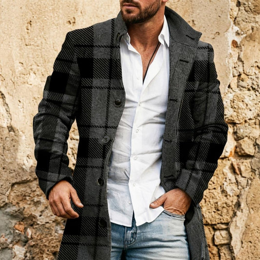 Talbos Closet - Ralev | Plaid Single-Breasted Coat Men