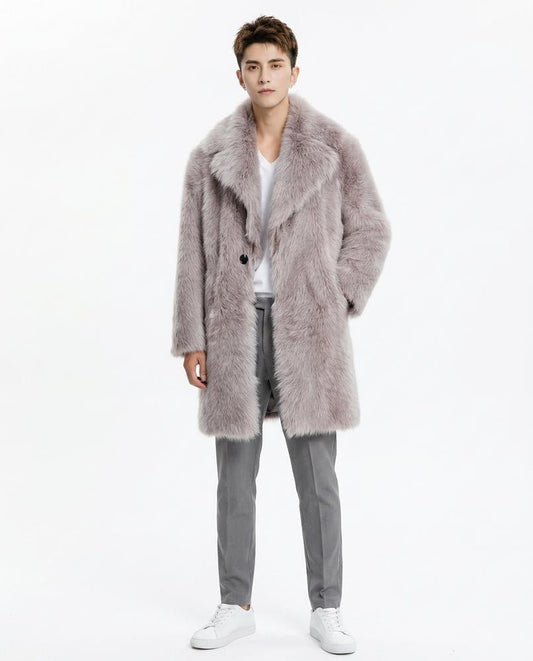 Talbos Closet - Coram | Faux Fur Single-Breasted Coat Men