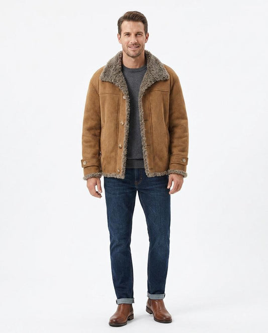 Talbos Closet - Ratal | Shearling-Style Button-Up Jacket Men