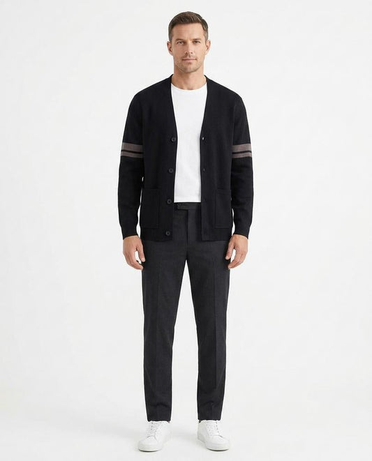 Talbos Closet - Vasin | Buttoned Striped Knit Cardigan Men