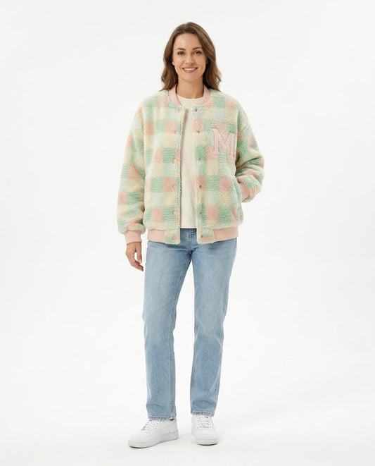 Talbos Closet - Loron | Checked Fleece Jacket Women