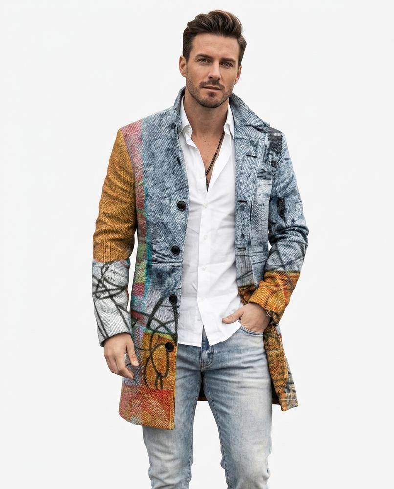 Talbos Closet - Samel | Multi-Colored Textured Coat Men