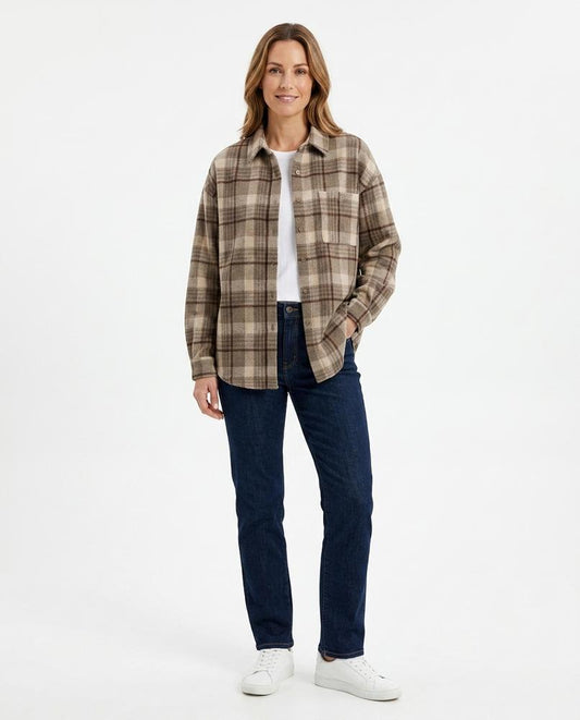 Talbos Closet - Salom | Plaid Relaxed Fit Shirt Women