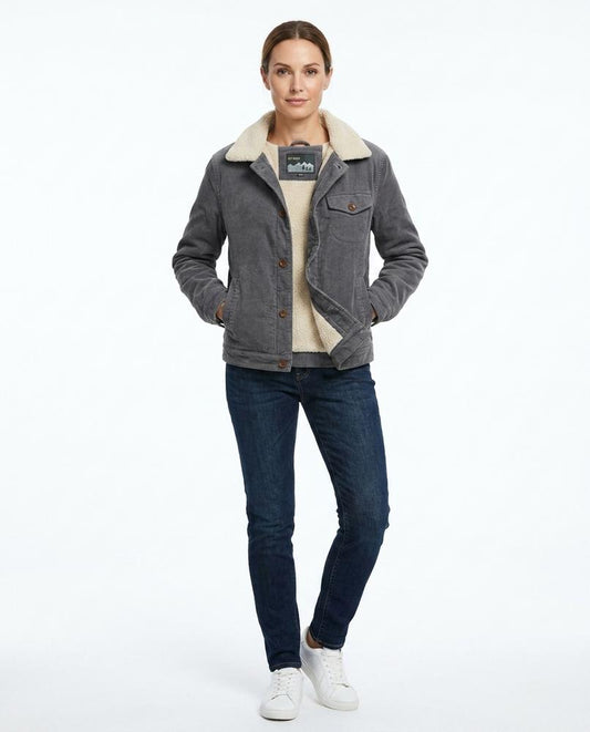 Talbos Closet - Keren | Corduroy Sherpa-Lined Jacket Women