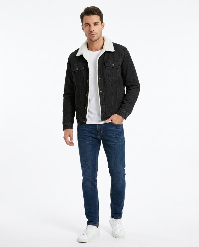 Talbos Closet - Kedan | Sherpa-Collar Lined Denim Jacket Men