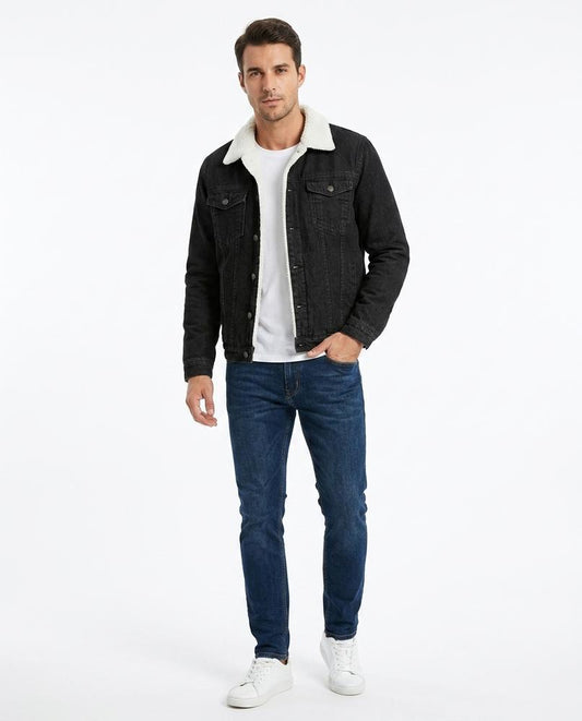 Talbos Closet - Kedan | Sherpa-Collar Lined Denim Jacket Men