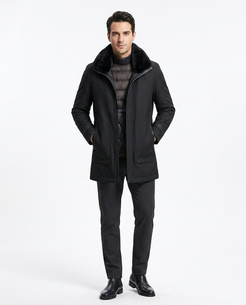 Talbos Closet - Lenav | Suede Fur-Collar Coat Men