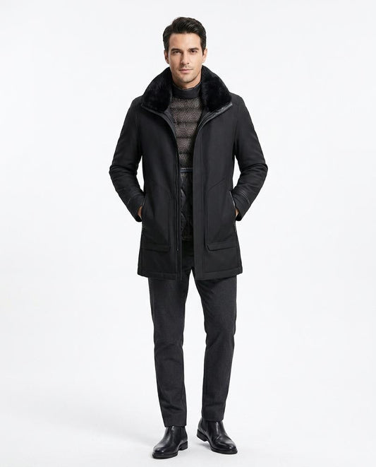 Talbos Closet - Lenav | Suede Fur-Collar Coat Men