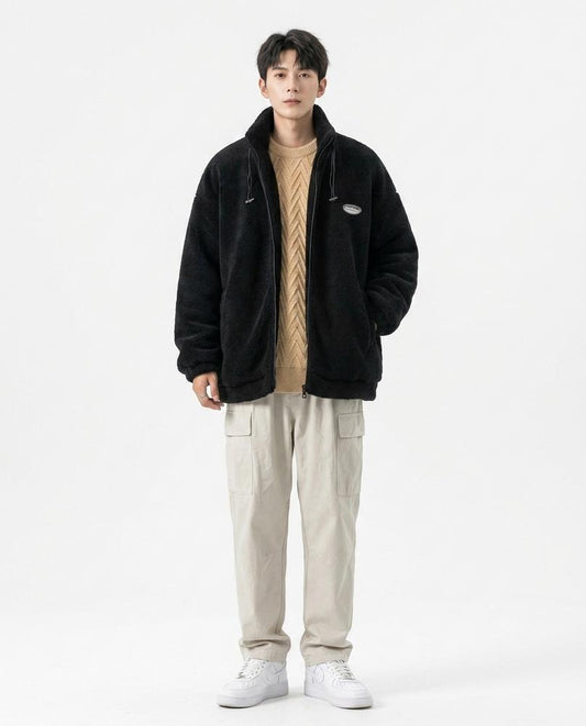 Talbos Closet - Samer | Fleece Stand-Collar Jacket Men