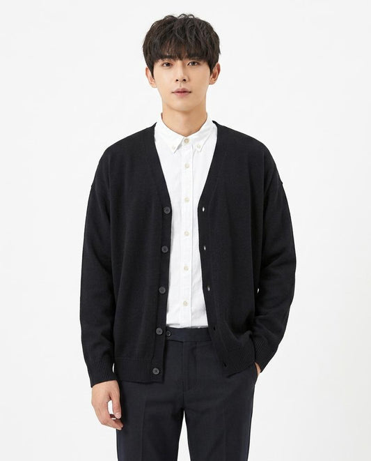 Talbos Closet - Lyron | Relaxed Fit V-Neck Cardigan Men