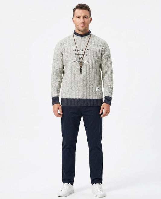 Talbos Closet - Zanal | Rib-Knit Color-Block Sweater Men