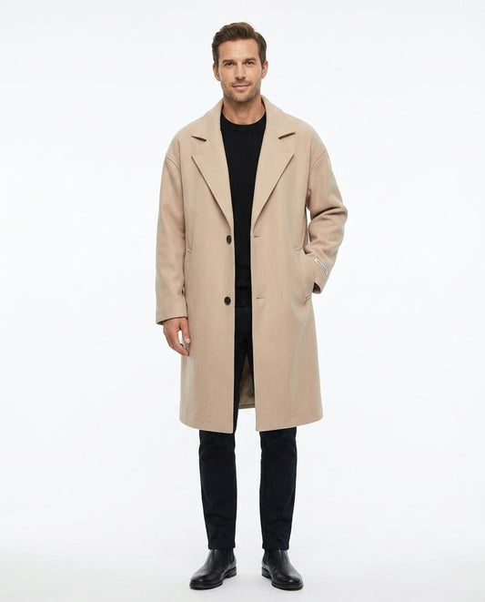 Talbos Closet - Neken | Single-Breasted Loose-Fit Coat Men