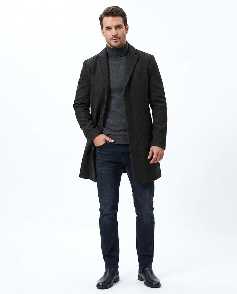 Talbos Closet - Noram | Single-Breasted Tailored Coat Men