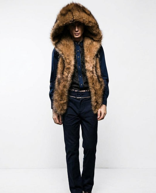 Talbos Closet - Miver | Hooded Faux Fur Vest Men