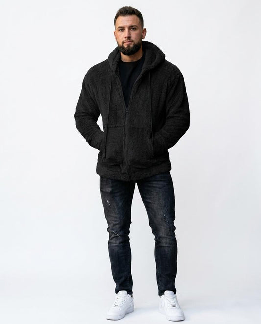 Talbos Closet - Niven | Plush-Knit Zip-Up Jacket Men