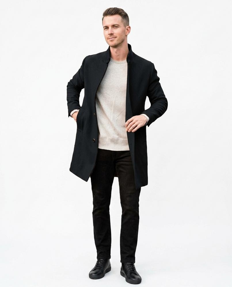 Talbos Closet - Kerel | Single-Breasted Felted Coat Men