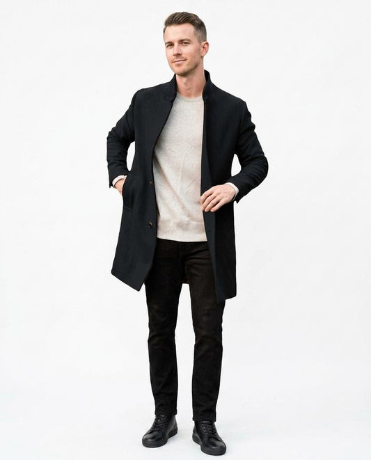 Talbos Closet - Kerel | Single-Breasted Felted Coat Men