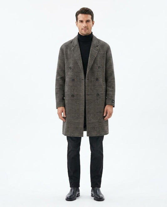 Talbos Closet - Cotor | Plaid Double-Breasted Coat Men