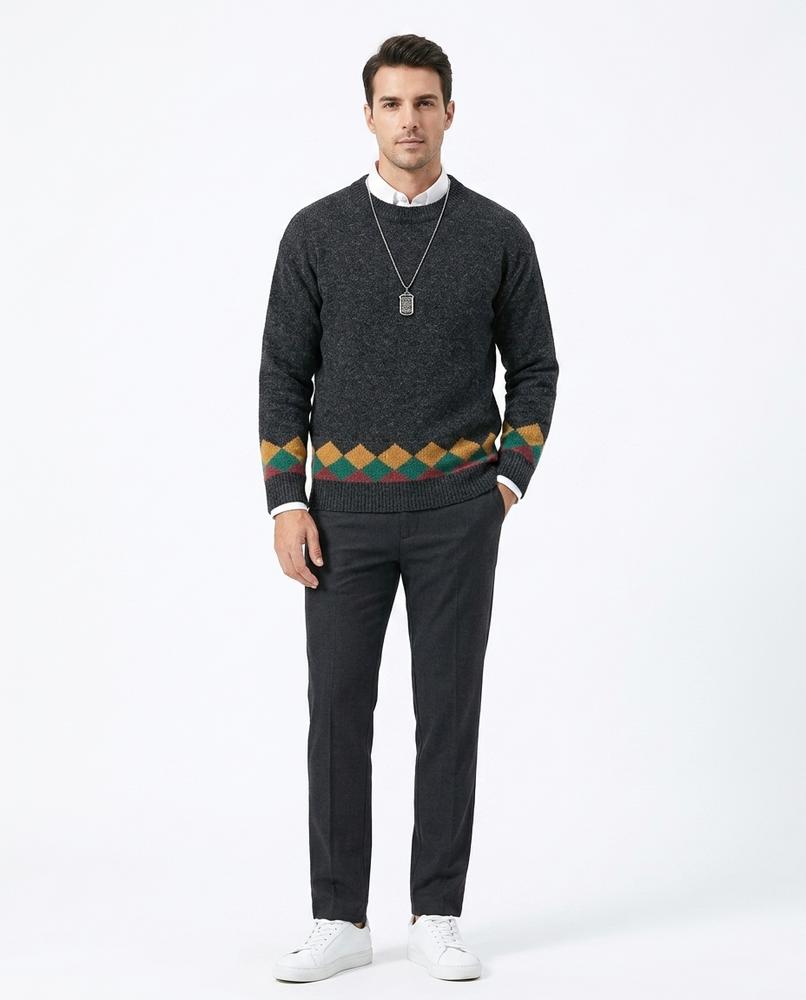 Talbos Closet - Niren | Melange Patterned Sweater Men