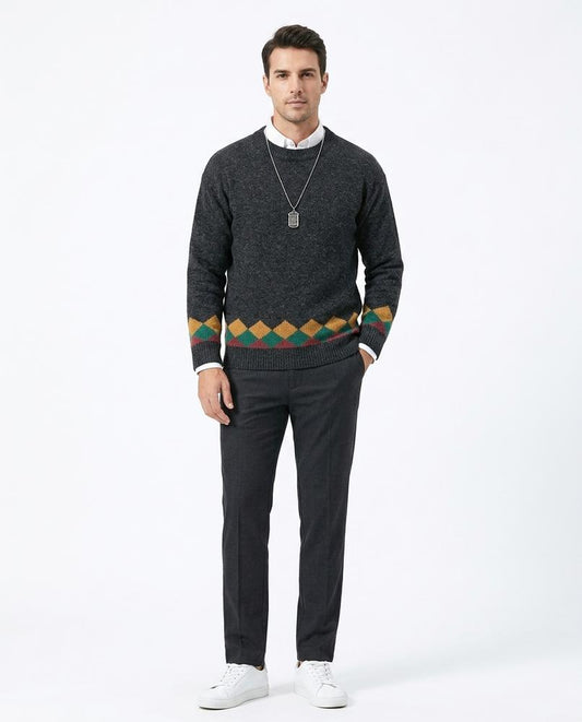 Talbos Closet - Niren | Melange Patterned Sweater Men