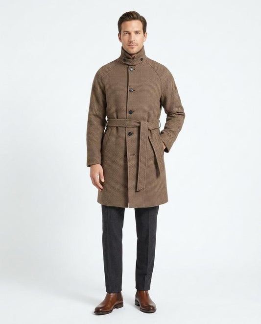 Talbos Closet - Lymel | Belted Houndstooth Coat Men